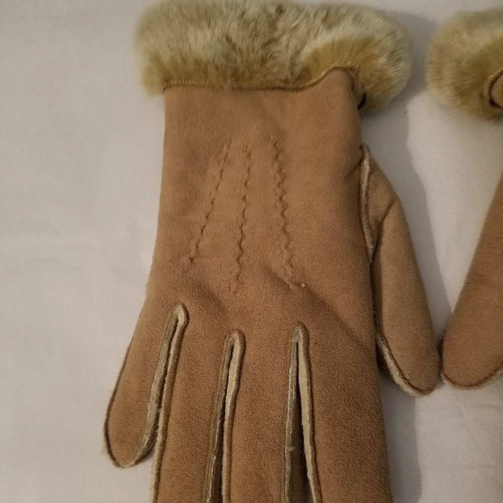 Fownes brown gloves size s/m